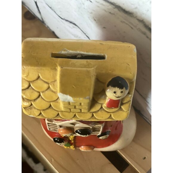 Vintage Ceramic Boot Bank With Children Figurines Enesco MCM - Picture 6 of 10